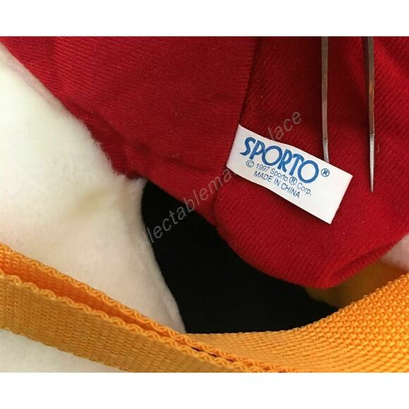 Rare SPORTO Advertising Mascot Plush White Duck Backpack w/ Red Overalls 1997 - Picture 6 of 9